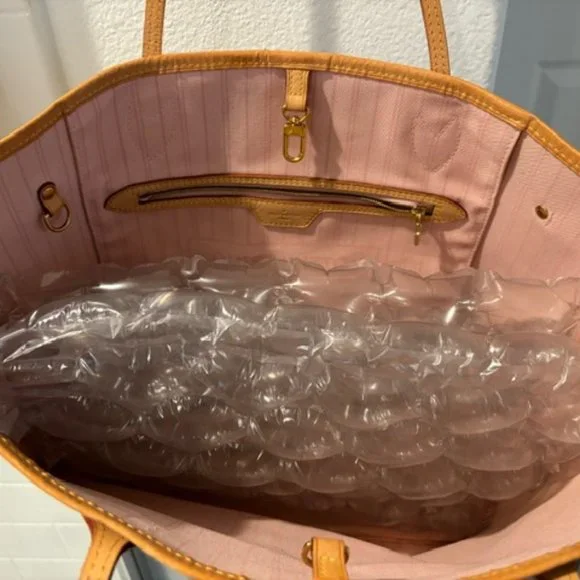 Louis Vuitton Damier Azur Neo Neverfull MM Rose Ballerine - Picture 5 of 15